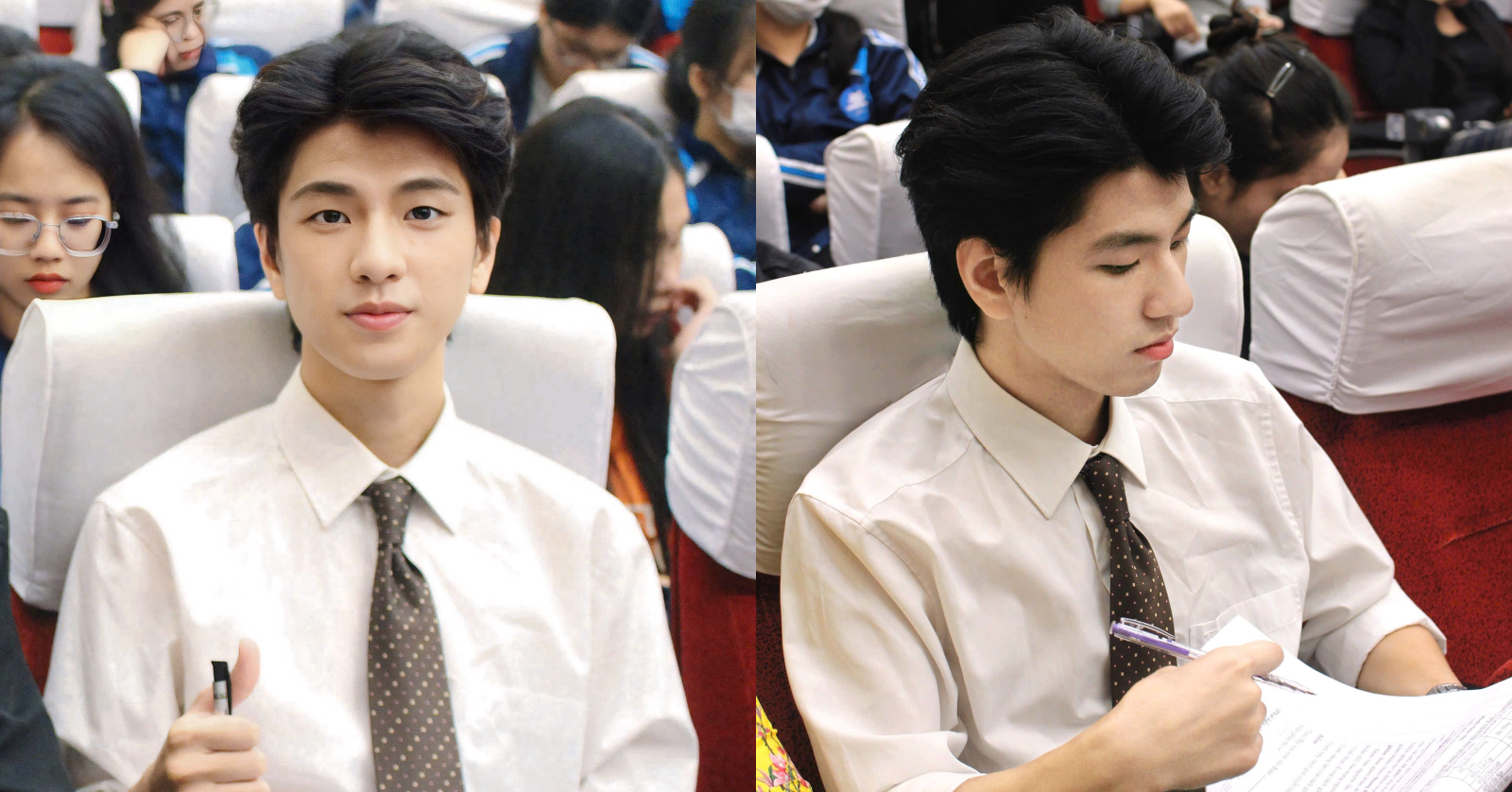 Handsome male student of Pedagogical College 'captures the hearts' of netizens