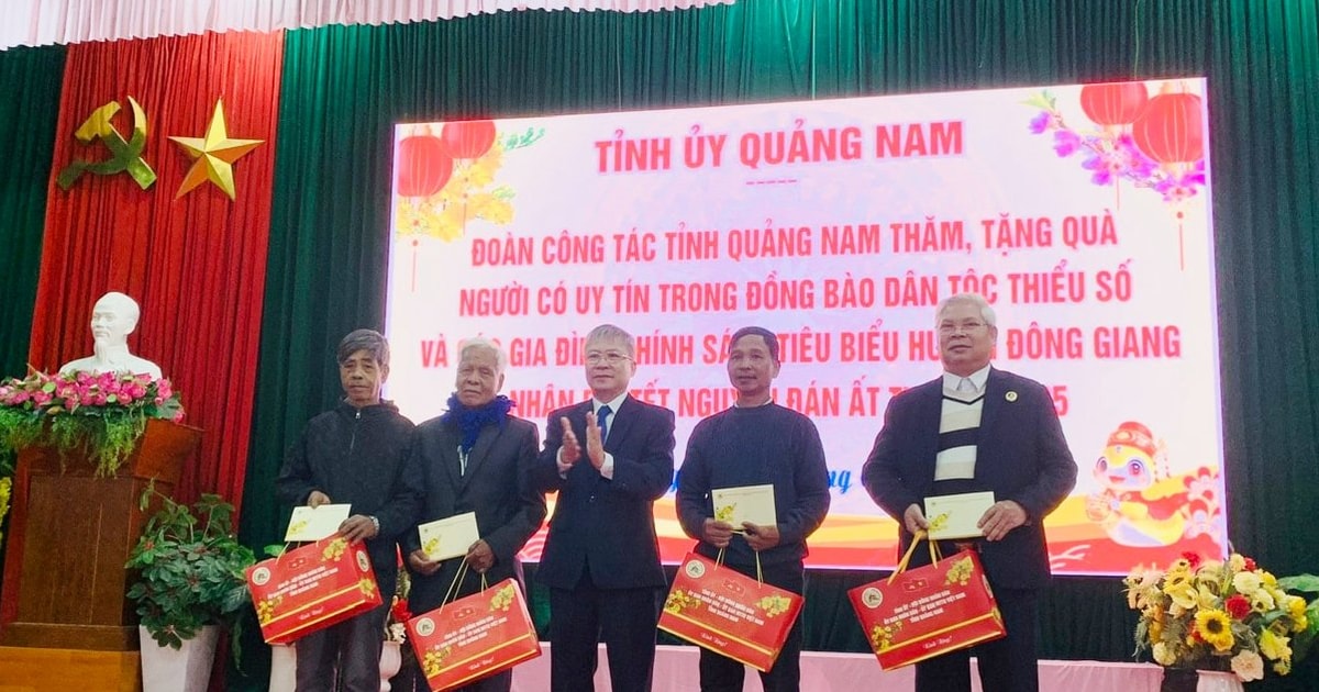 Der ständige stellvertretende Sekretär des Provinzparteikomitees, Nguyen Duc Dung, besuchte Weihrauch und überreichte Tet-Geschenke in Dong Giang