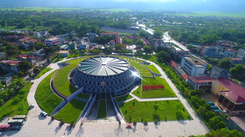 Dien Bien Phu Victory Museum seen from above. Photo: Dienbientv