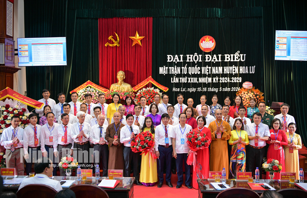 Congrès des délégués du Front de la patrie du Vietnam du district de Hoa Lu, mandat 2024-2029