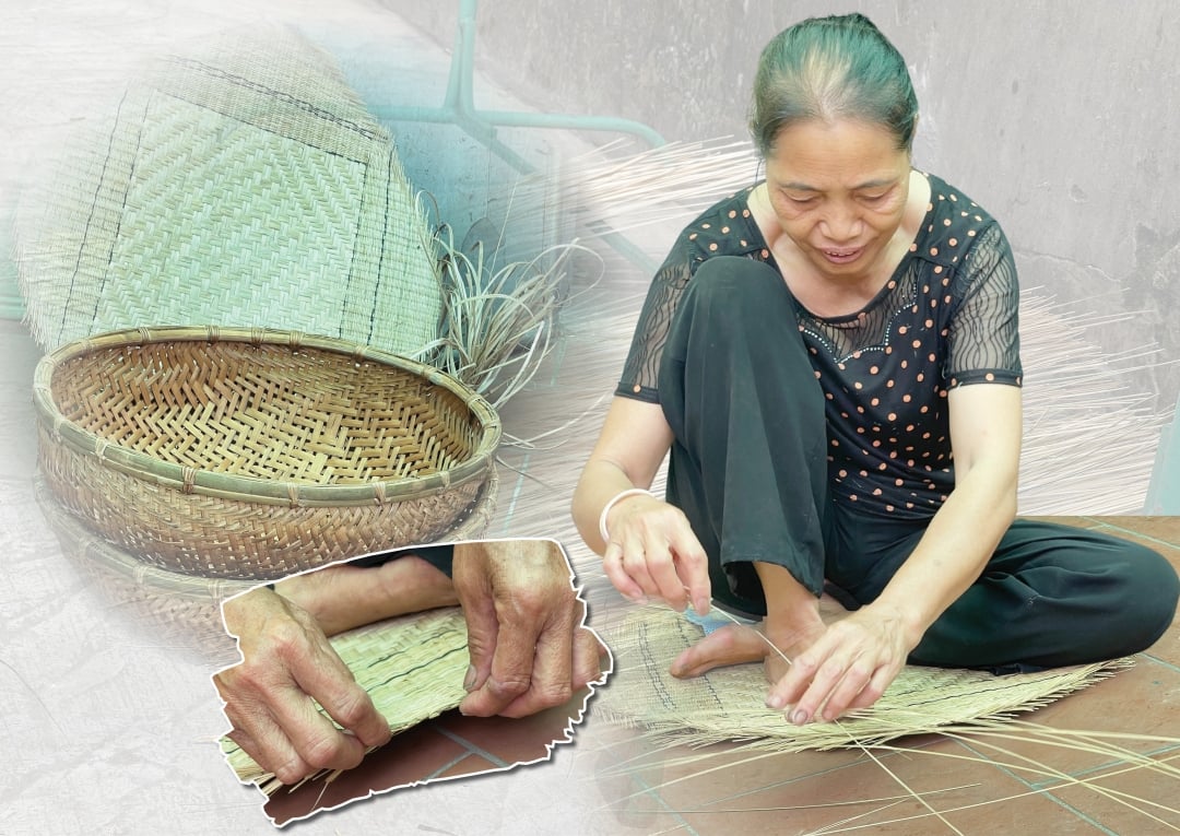 Skillful, meticulous hands of the craftsman.