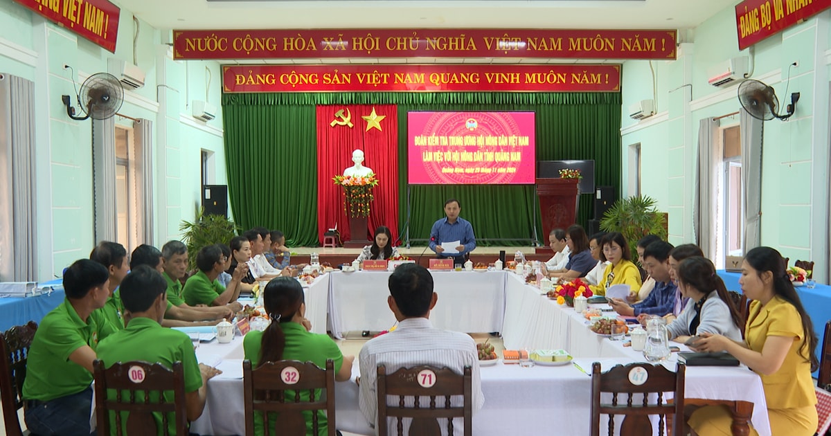 Das Zentralkomitee der Vietnamesischen Bauerngewerkschaft überwacht die Aktivitäten des Verbands und der Bauernbewegung in Quang Nam.