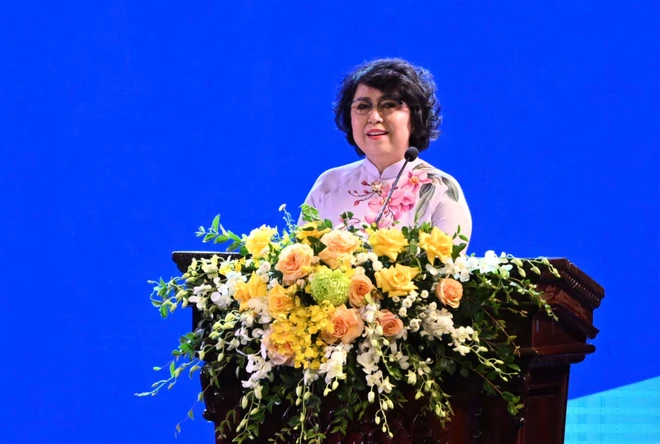 The Vice Chairman of the Vietnam Fatherland Front Committee said that corporations, general companies in the industry and units under the Ministry of Industry and Trade have actively responded to the implementation of the Campaign according to their assigned functions and tasks. (Photo: Duc Duy/Vietnam+)