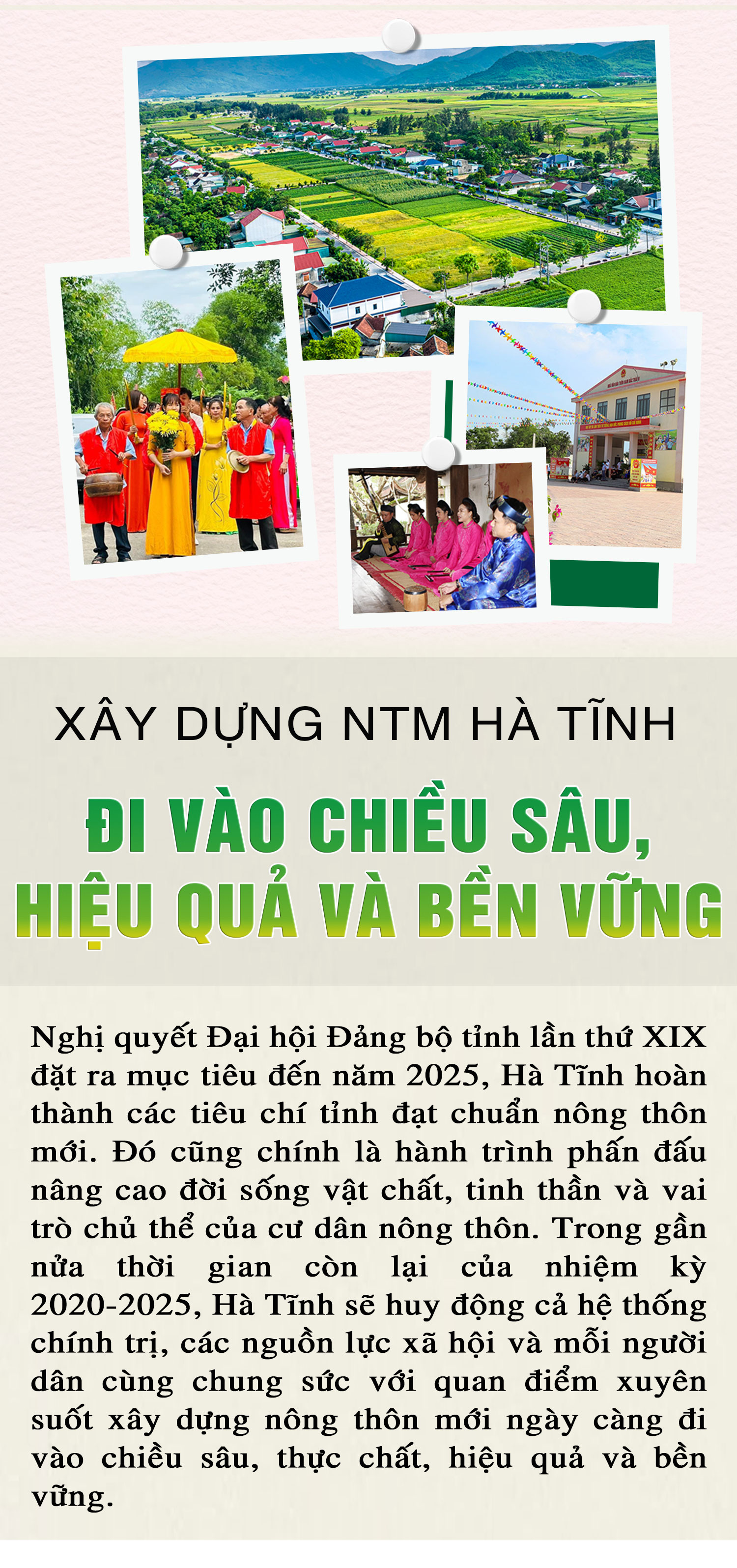 Building new rural areas in Ha Tinh: Going into depth, effectively and sustainably (Part 3): Persisting in the goal of a modern, peaceful, and uniquely-identified countryside