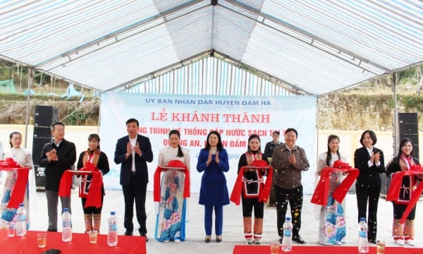 Dam Ha: Inauguration of 2 clean water supply projects in Quang An and Quang Lam communes