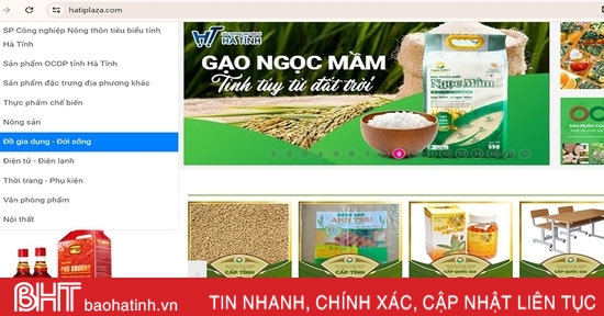 630 sản phẩm có mặt trên sàn thương mại điện tử Hà Tĩnh