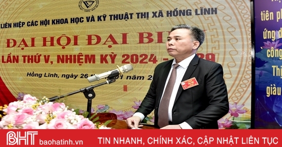 Ông Tôn Quang Ngọc tái cử Chủ tịch Liên hiệp các Hội KH&KT thị xã Hồng Lĩnh