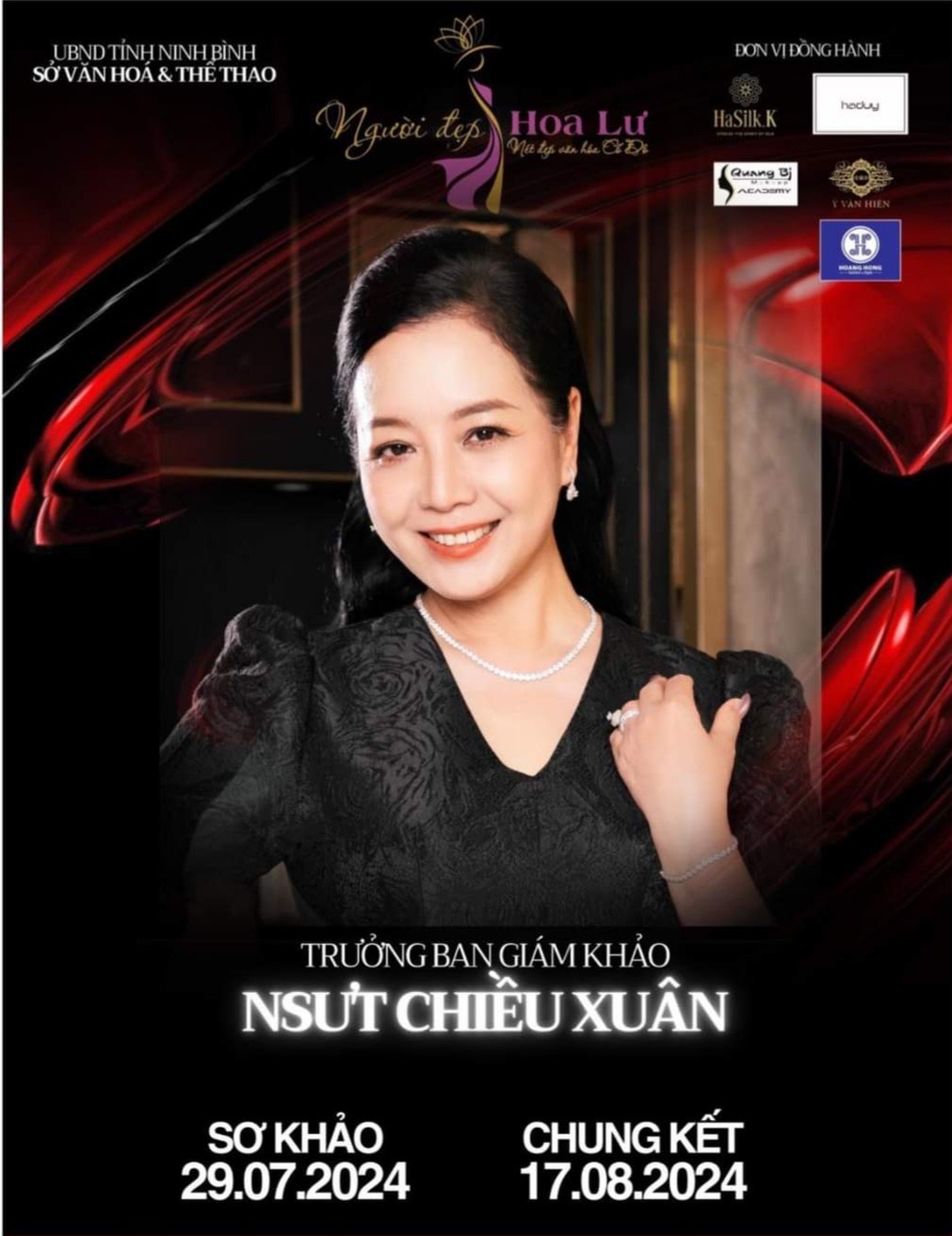 Meritorious Artist Chieu Xuan is Head of the Jury of the 2024 Hoa Lu Beauty Contest