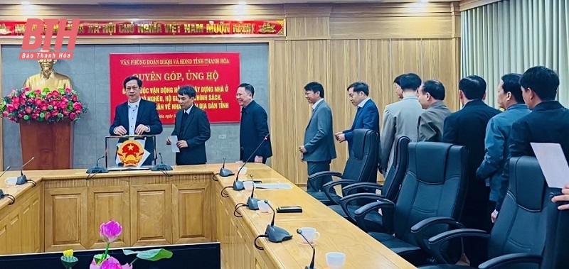 Office of the National Assembly Delegation and Provincial People's Council donates and supports the construction of houses for poor households