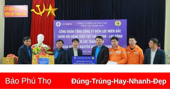 Công đoàn Tổng Công ty Điện lực miền Bắc thăm hỏi, tặng quà cán bộ công nhân viên Điện lực Hạ Hòa và Thanh Sơn