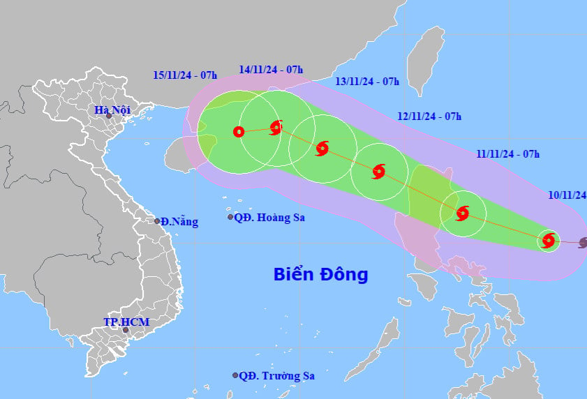 台風TAROJIの進路予想。