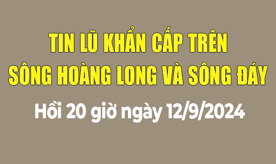 Noticias de emergencia sobre inundaciones en los ríos Hoang Long y Day (20:00 horas del 12 de septiembre de 2024)