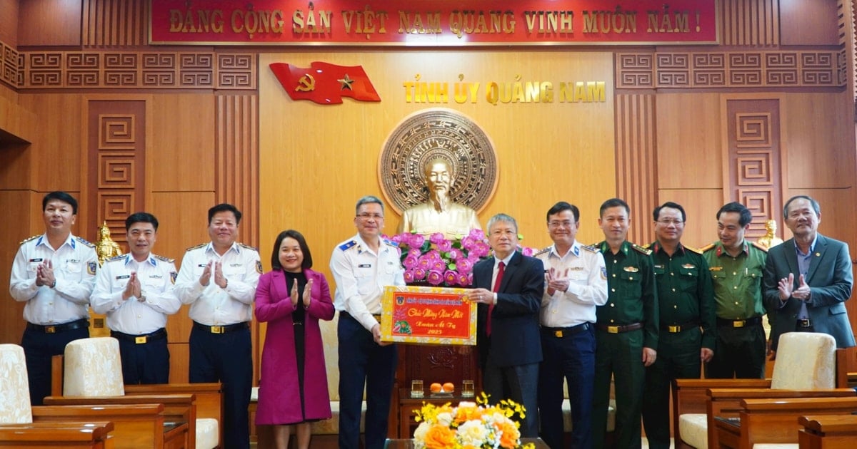 Leaders of Vietnam Coast Guard visit and wish a happy new year to Quang Nam province