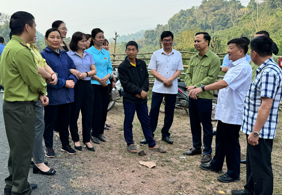 Überwachung der Umsetzung der Land- und Waldzuteilung im Bezirk Muong Nhe