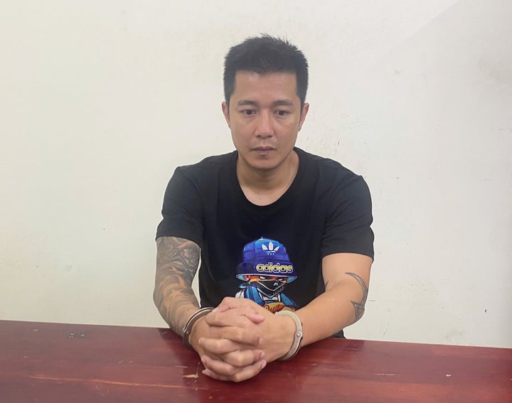 Le Sy Manh at the investigation agency. (Photo provided by the police)