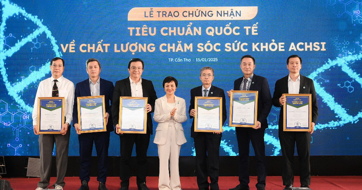 Hoan My មានមន្ទីរពេទ្យចំនួន 6 ដែលត្រូវបានបញ្ជាក់ជាមួយនឹងស្តង់ដារអន្តរជាតិ ACHSI ។