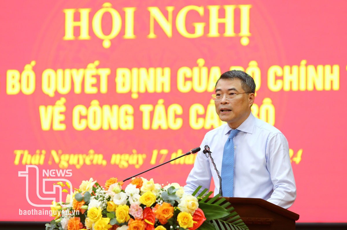 Đồng chí Lê Minh Hưng phát biểu tại Hội nghị.