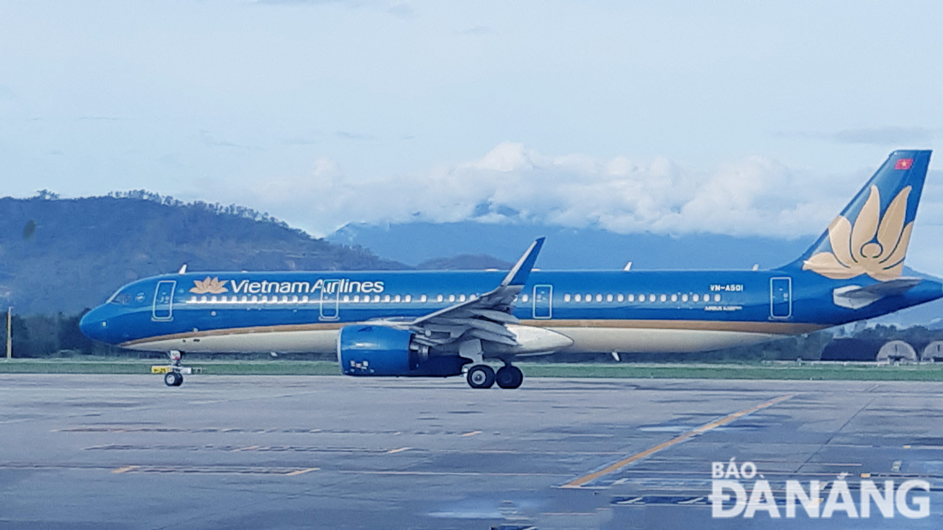 เครื่องบินของสายการบิน Vietnam Airlines ที่สนามบินดานัง ภาพ: THANH LAN