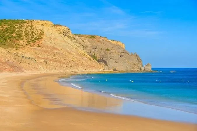 Surprised by the beautiful golden sand beach but without tourists