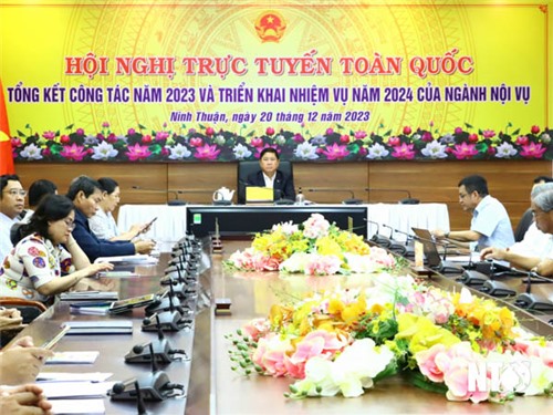 Hội nghị trực tuyến toàn quốc triển khai nhiệm vụ năm 2024 của ngành Nội vụ