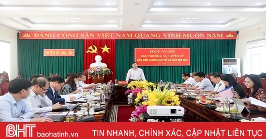 Ban Thường vụ Huyện ủy Can Lộc tổ chức hội nghị kiểm điểm tập thể, cá nhân