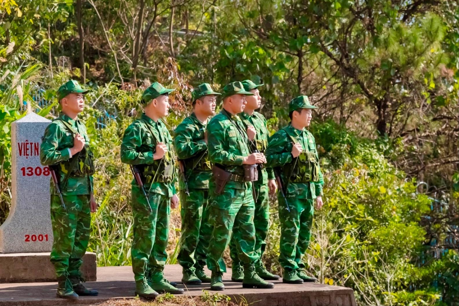 Garde-frontière de Hai Duong dans la zone frontalière de Binh Lieu