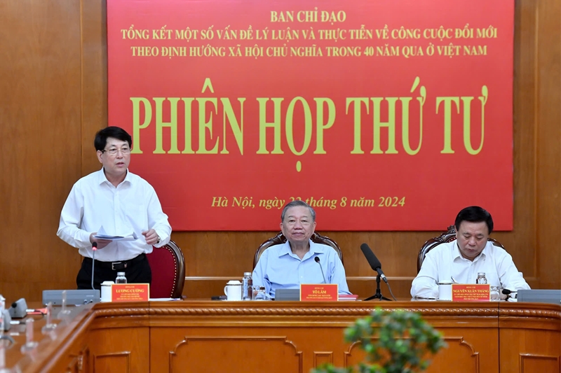 Tổng Bí thư Chủ tịch nước Tô Lâm chủ trì Phiên họp thứ tư Ban Chỉ đạo Tổng kết 40 năm Đổi mới