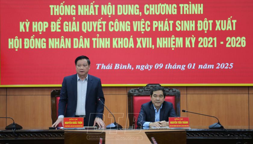 Thống nhất nội dung, chương trình kỳ họp để giải quyết công việc phát sinh đột xuất HĐND tỉnh khóa XVII, nhiệm kỳ 2021 - 2026