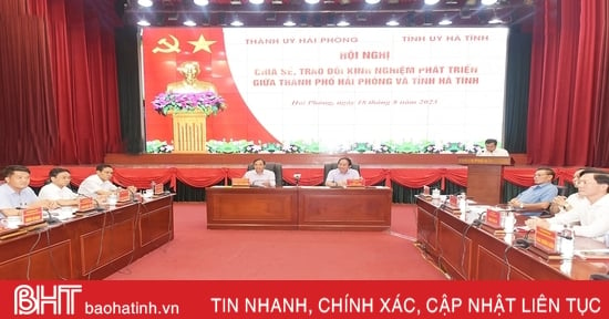 Hà Tĩnh và Hải Phòng trao đổi kinh nghiệm phát triển kinh tế