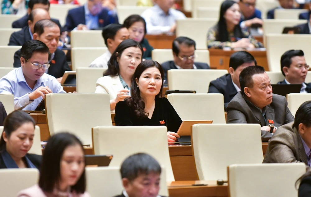 National Assembly delegates at the working session this morning, January 16. (Photo: CTV/Vietnam+)