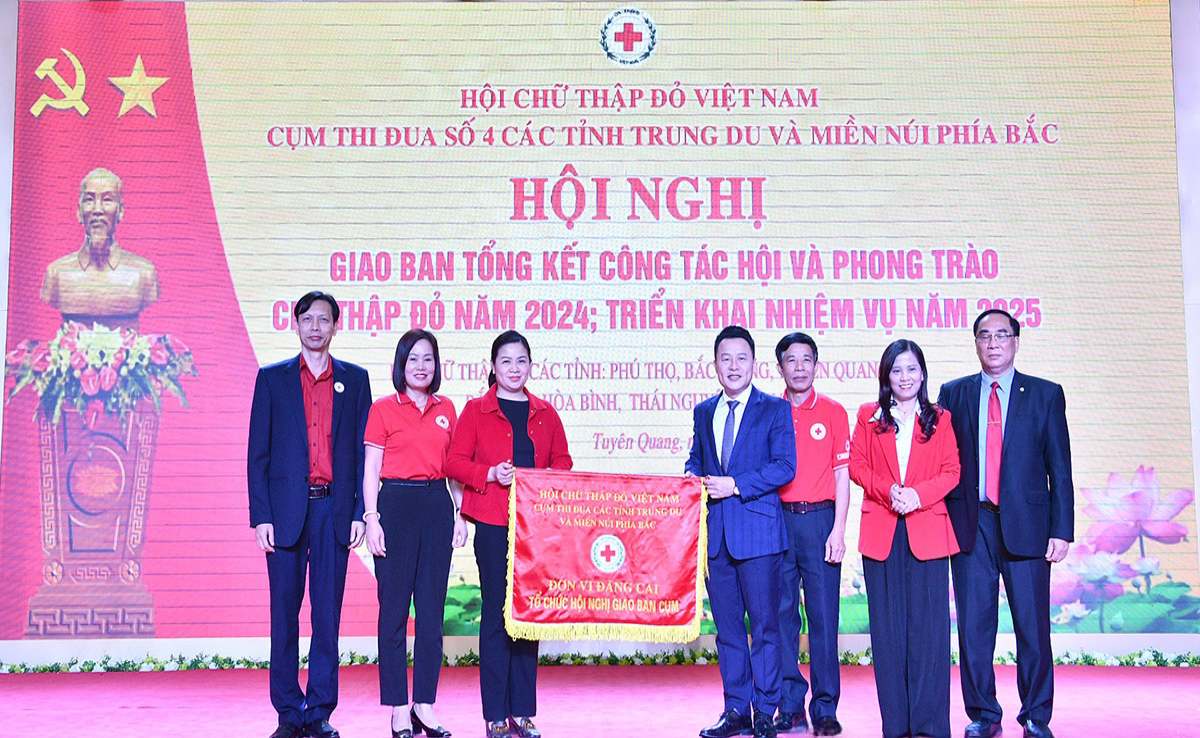 Cụm thi đua Hội Chữ thập đỏ các tỉnh Trung du và miền núi phía Bắc tổng kết công tác năm 2024