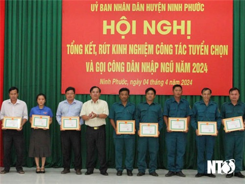 Ninh Phước: Tổng kết công tác tuyển chọn và gọi công dân nhập ngũ năm 2024