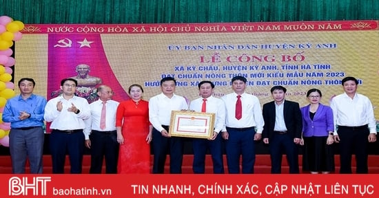 Xã đầu tiên ở huyện Kỳ Anh đón bằng công nhận NTM kiểu mẫu