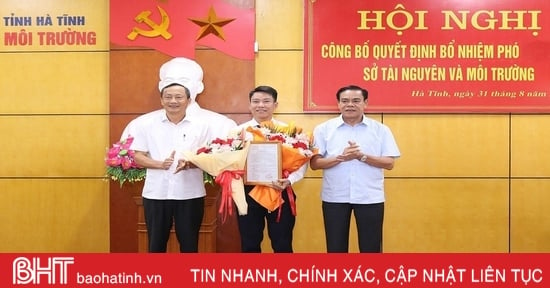 Công bố quyết định bổ nhiệm Phó Giám đốc Sở Tài nguyên và Môi trường Hà Tĩnh