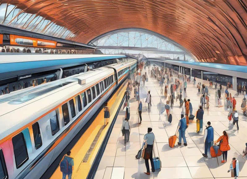 The high-speed railway route is expected to pass through 20 provinces and cities with a total length of about 1,541 km, including 23 passenger stations and 5 freight stations - Photo: Ve Al