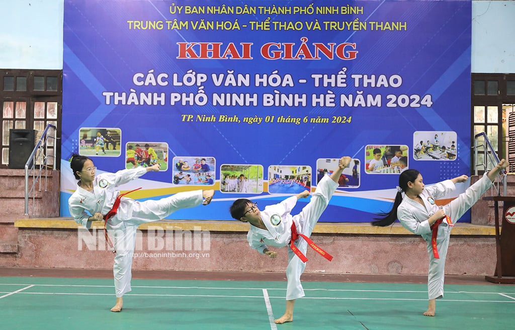 Thành phố Ninh Bình khai giảng các lớp văn hóa thể thao cho thiếu nhi