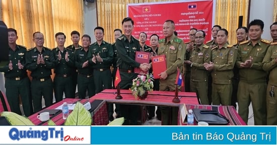 Renforcement de la coopération pour assurer la sécurité des frontières entre les gardes-frontières de la province de Quang Tri (Vietnam) et la police de la province de Salavan (Laos)