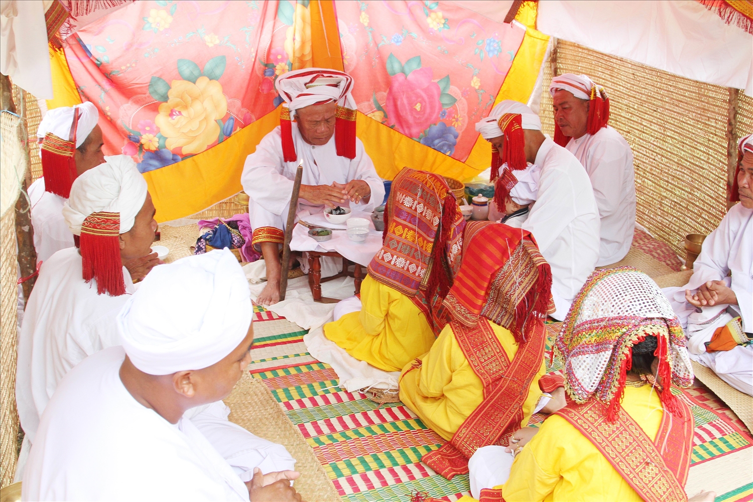 Coming of age ceremony of young girls in Luong Tri Cham village