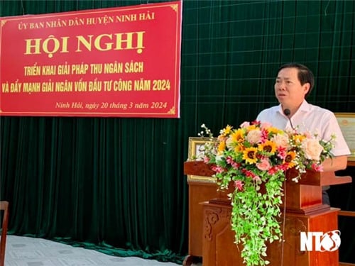 Ninh Hải: Hội nghị triển khai thu ngân sách và đẩy mạnh giải ngân vốn đầu tư công năm 2024