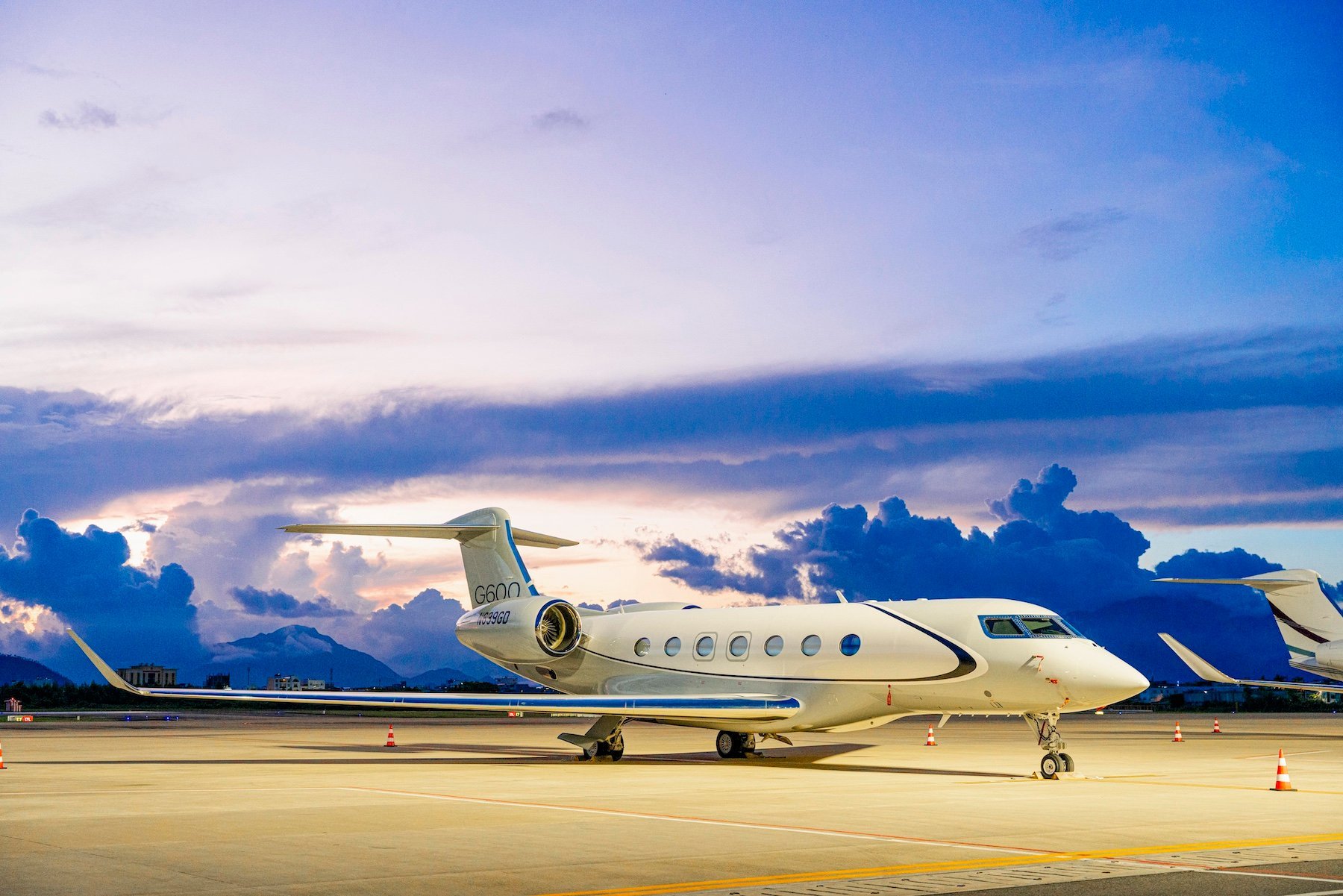 Gulfstream G600 aircraft at Da Nang airport on October 15