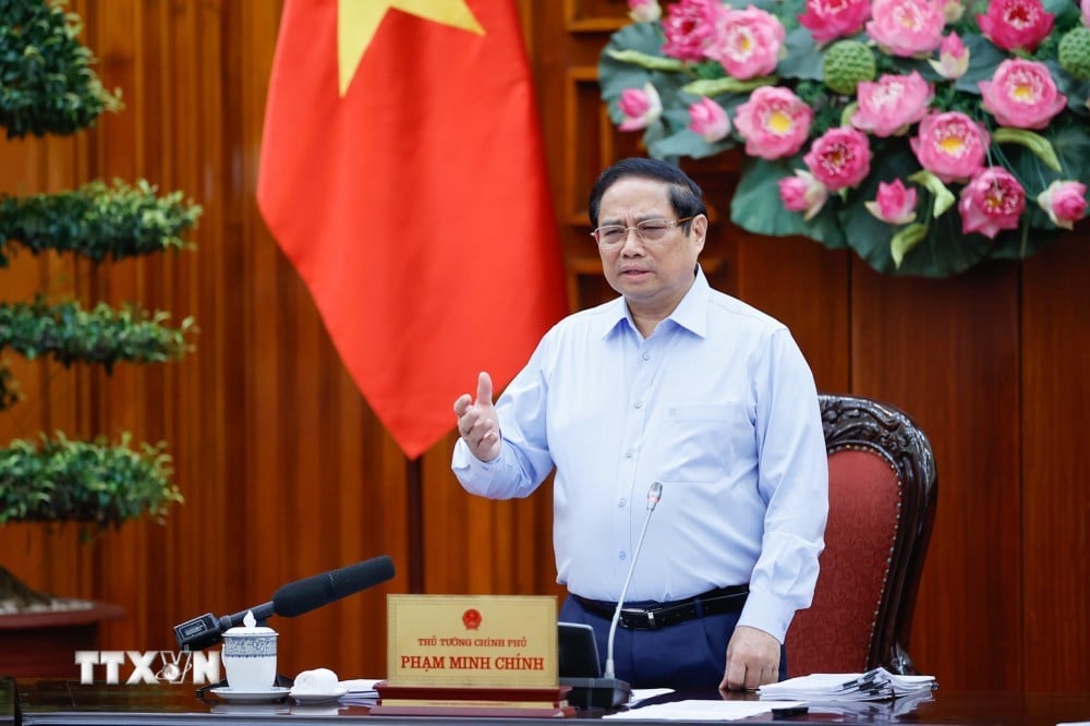 Prime Minister Pham Minh Chinh chaired the meeting. (Photo: Duong Giang/VNA)