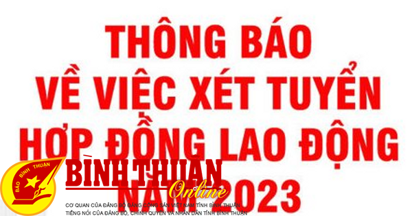 Das Staatsfinanzministerium von Binh Thuan kündigt die Einstellung von Arbeitsverträgen an