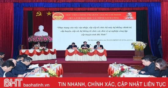 Đánh giá hiệu quả thực hiện chủ trương sáp nhập, sắp xếp bộ máy tại Hà Tĩnh