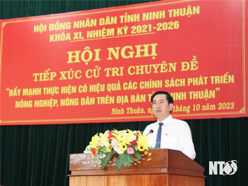 Hội nghị tiếp xúc cử tri chuyên đề “Đẩy mạnh thực hiện có hiệu quả các chính sách phát triển nông nghiệp, nông dân trên địa bàn tỉnh”