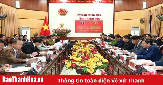 Giao ban công tác đất liền giữa 2 tỉnh Thanh Hoá- Hủa Phăn