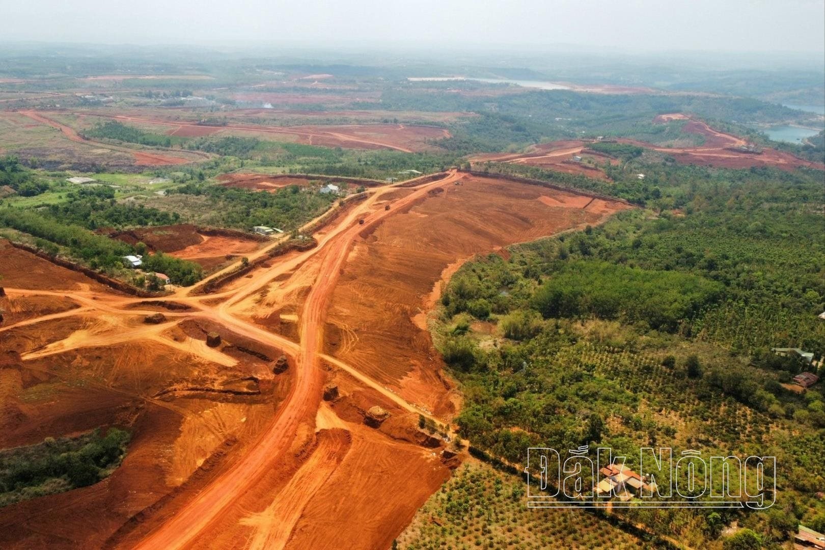 Bauxite mining in Dak Wer and Nghia Thang communes, Dak R district