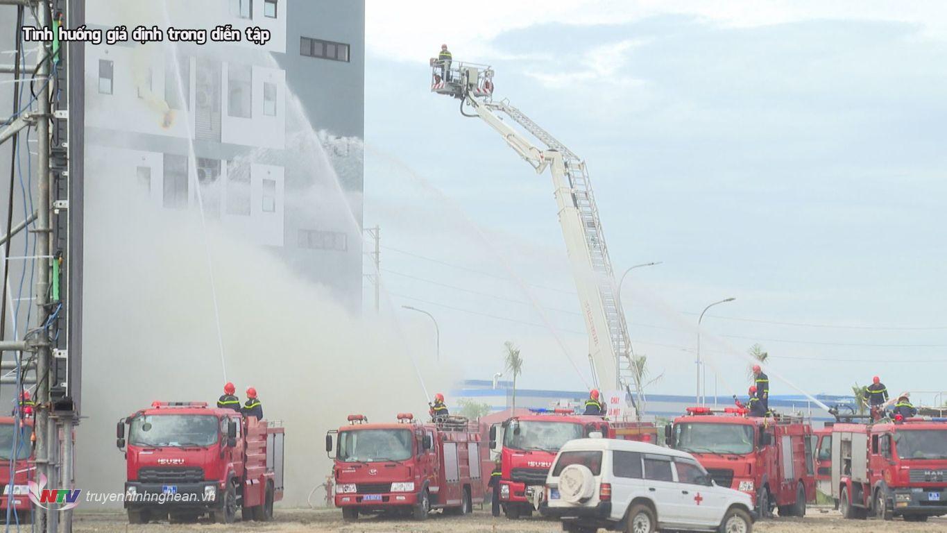 Diễn tập phương án chữa cháy cấp tỉnh năm 2024 tại Khu công nghiệp VSIP 