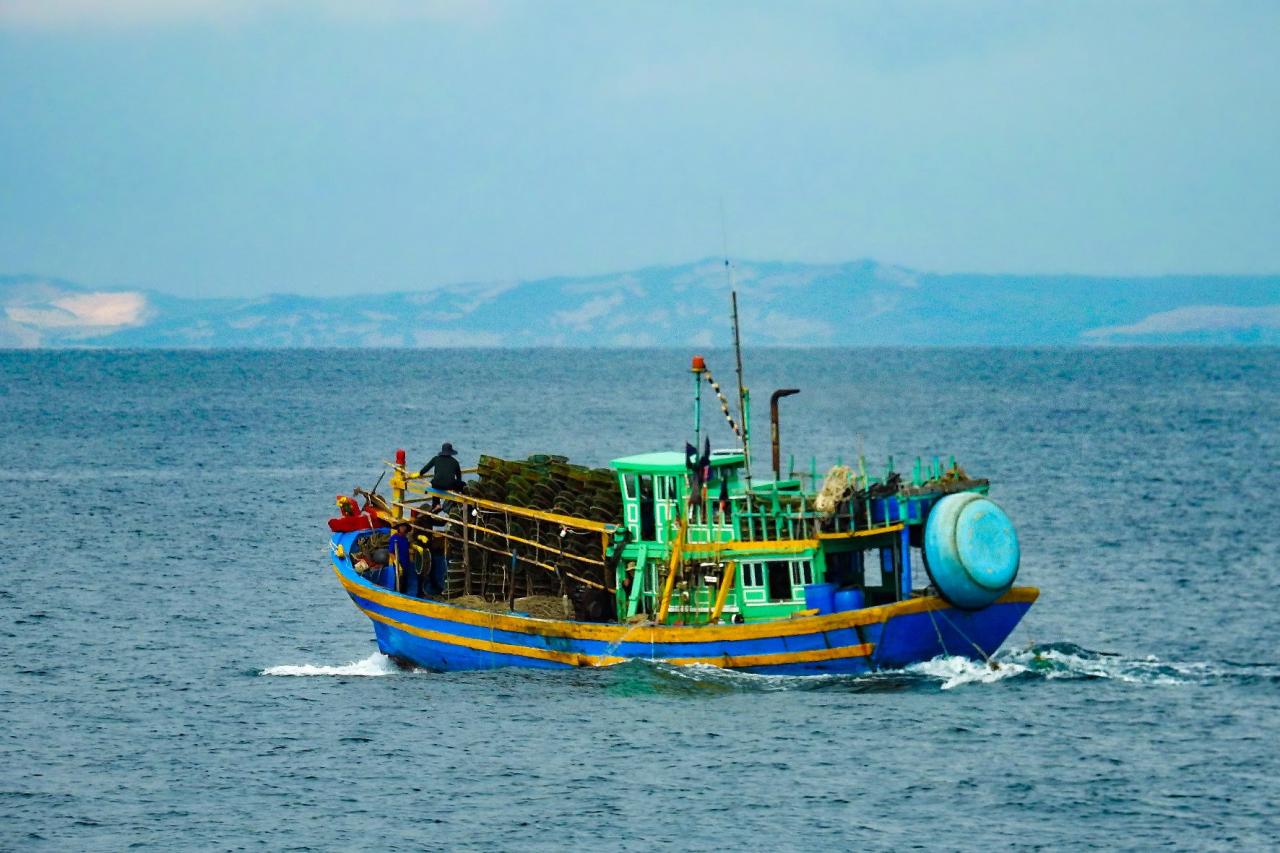 漁船が浜辺で魚介類を捕獲している写真 n.-lan-4-.jpg