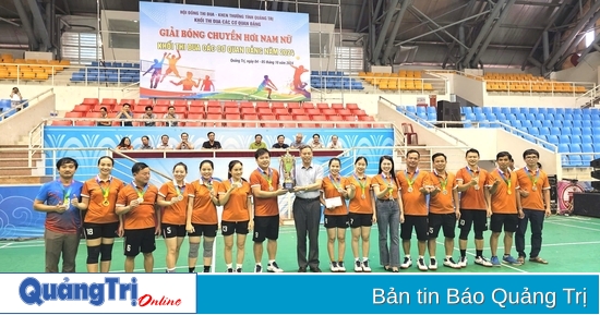 Closing ceremony and award ceremony of the 2024 Men's and Women's Volleyball Tournament for Emulation Blocks of Party Agencies