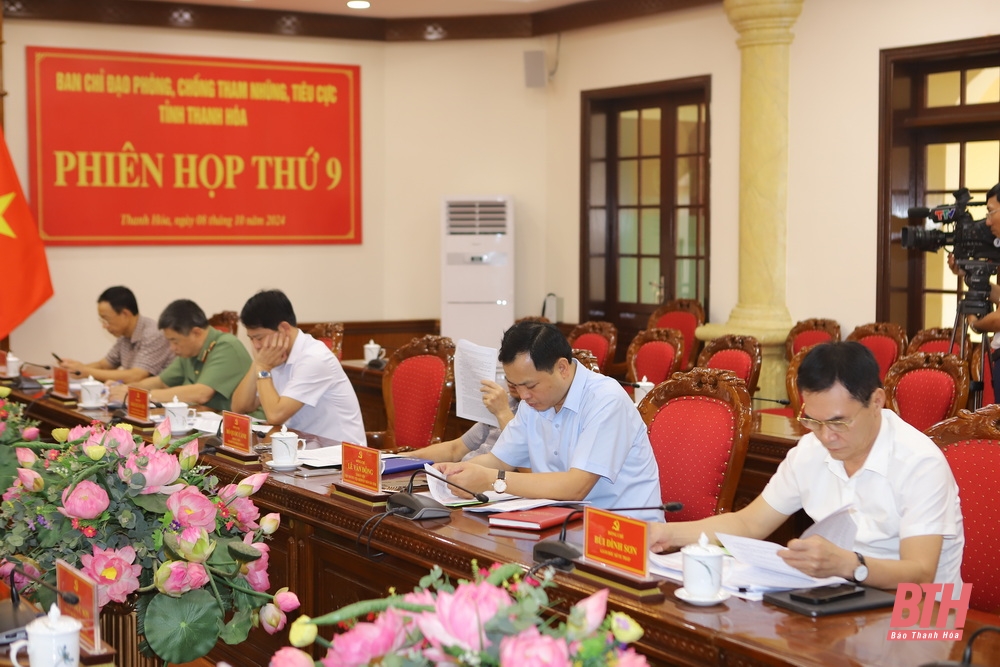 Ban Chỉ đạo phòng chống tham nhũng, tiêu cực tỉnh họp phiên thứ 9